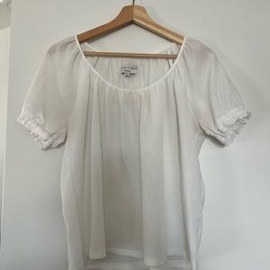 Texture and Thread White Blouse